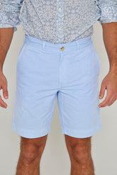 OTMAN – Straight cut cotton Bermuda shorts – Men – Sky blue